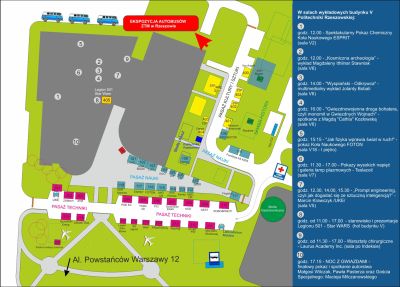Moc odkrywców 2025 - plan miasteczka i program wykładów